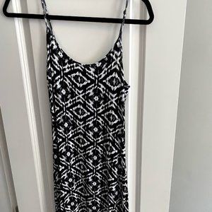 Women's Black and White Maxi Dress